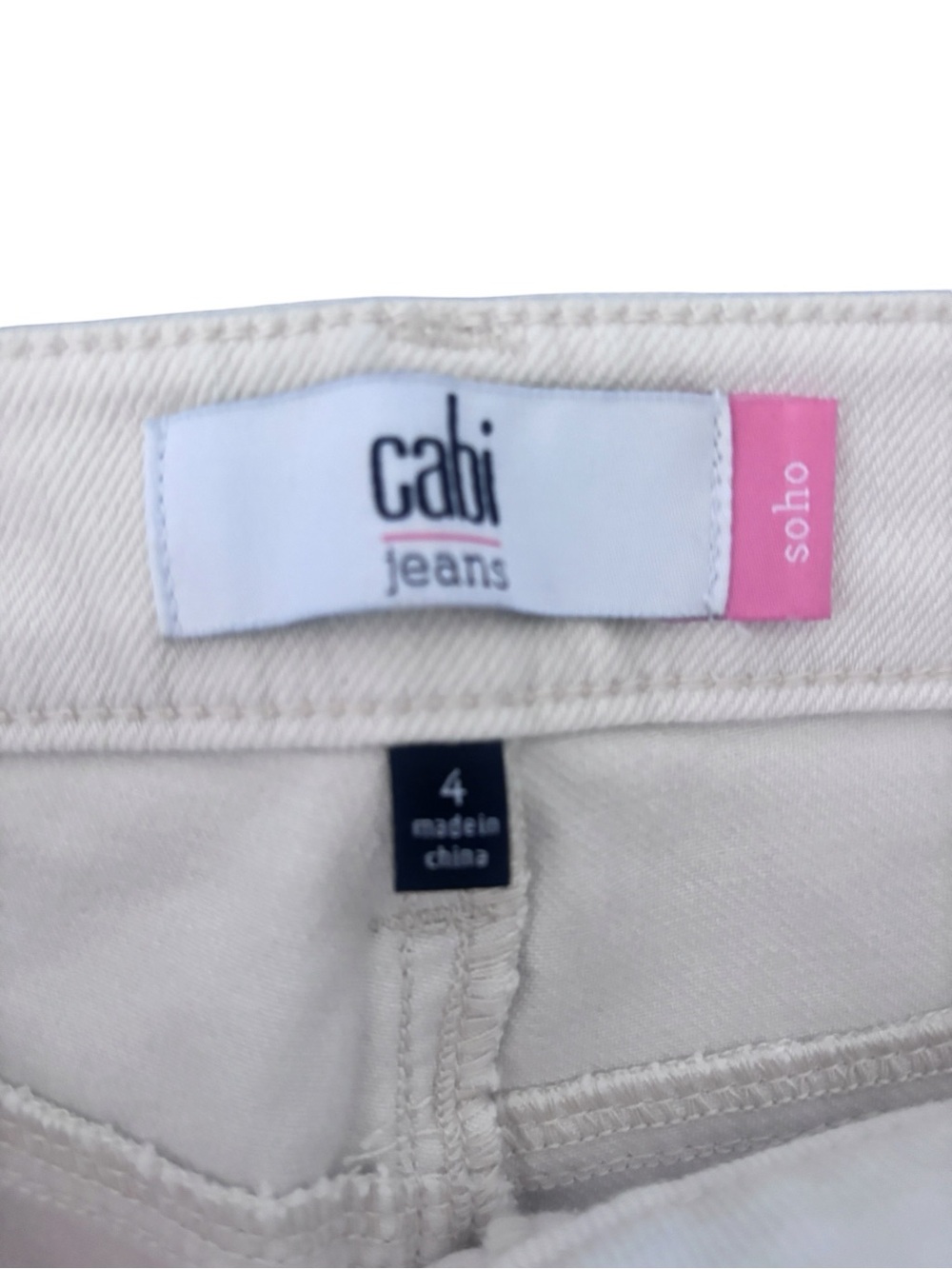 Cabi Soho Jeans Cream Straight Leg Jeans Ankle Crop Style 6701 - Picture 4 of 14